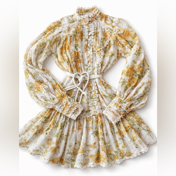 ALÉMAIS Floral Lace Dress | Size 12 - Picture 2 of 7